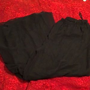 Black sheer Palazzo pants